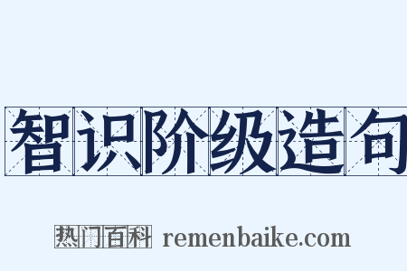 智识阶级造句是什么意思的图片